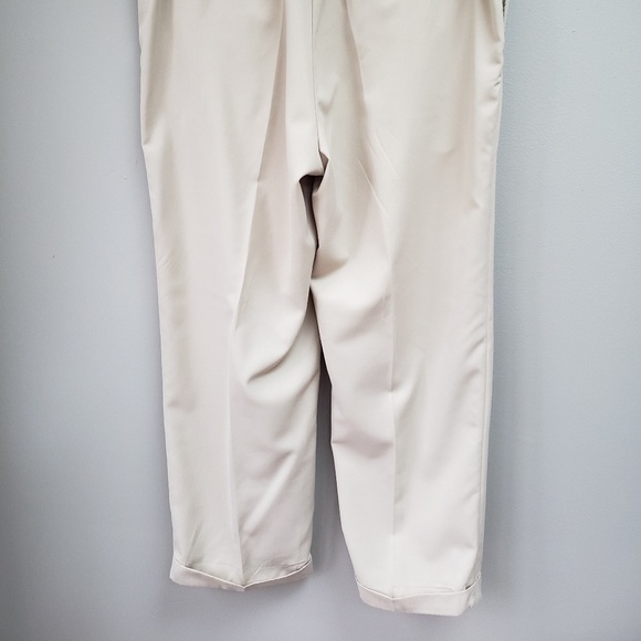 Bolle Golf Pants 40x32 Khaki Pleated Front Cuffs - Picture 3 of 5